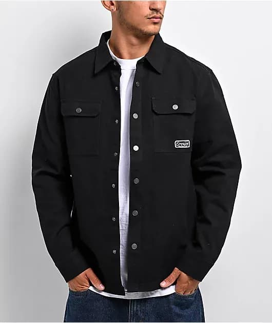 Overshirt Black Long Sleeve Work Shirt — image 1 of 1