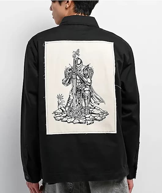 Paladin Black Long Sleeve Zip Work Shirt — image 1 of 1