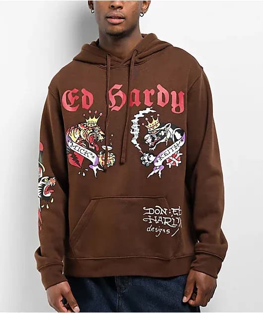 Panther Tiger Brown Hoodie — image 1 of 1