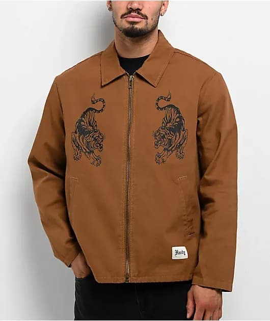 Panthers Cognac Work Jacket — image 1 of 1