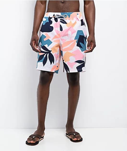 Party Pants Tender Greens White Board Shorts