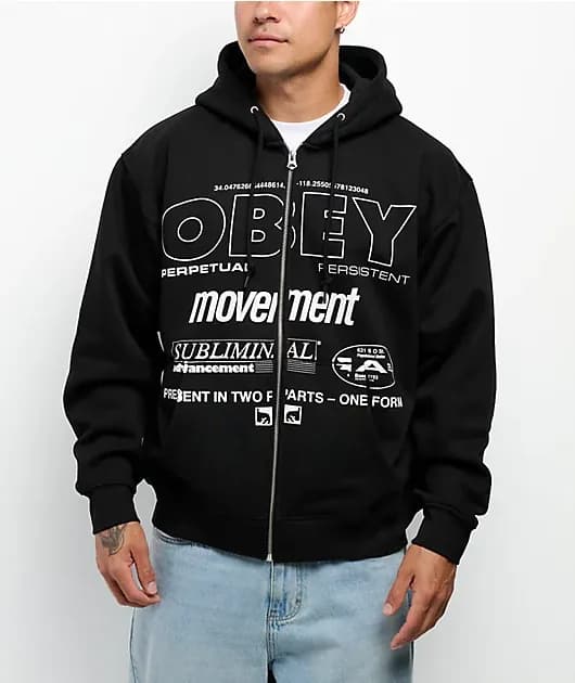 Persistent Movement Black Zip Hoodie — image 1 of 1