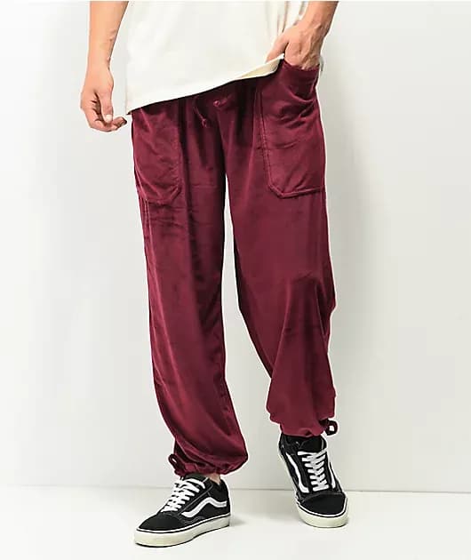 Plum Velvet Leisure Pants — image 1 of 1
