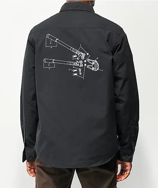 Porter Black Long Sleeve Button Up Shirt — image 1 of 1