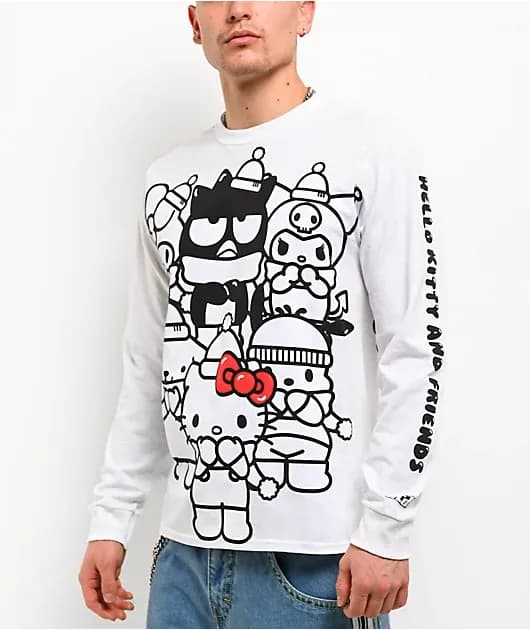 Puffer White Long Sleeve T-Shirt — image 1 of 1