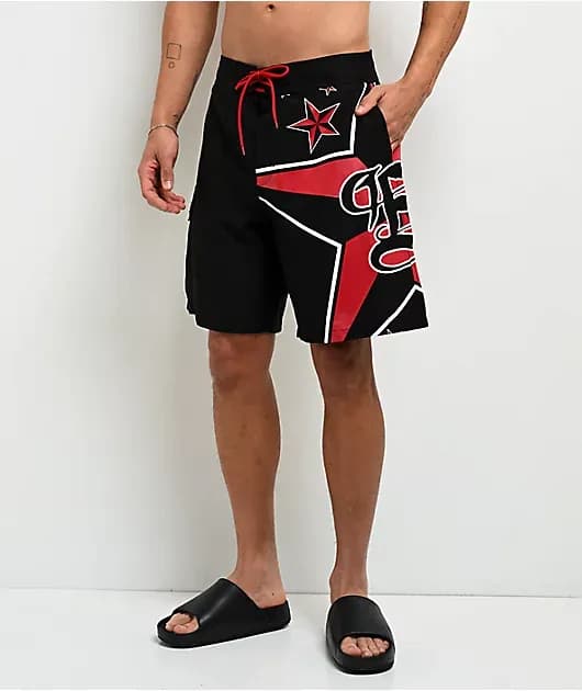 Rail Star Black Cargo Board Shorts — image 1 of 1
