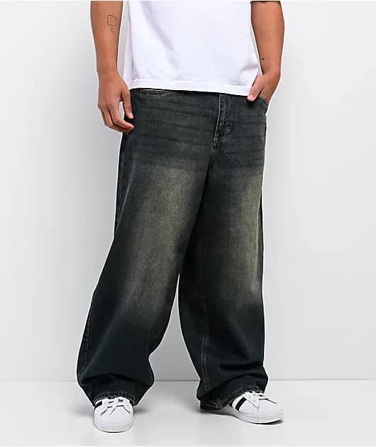 Ramp Blue Dirty Wash Ultra Wide Skate Jeans — image 1 of 1