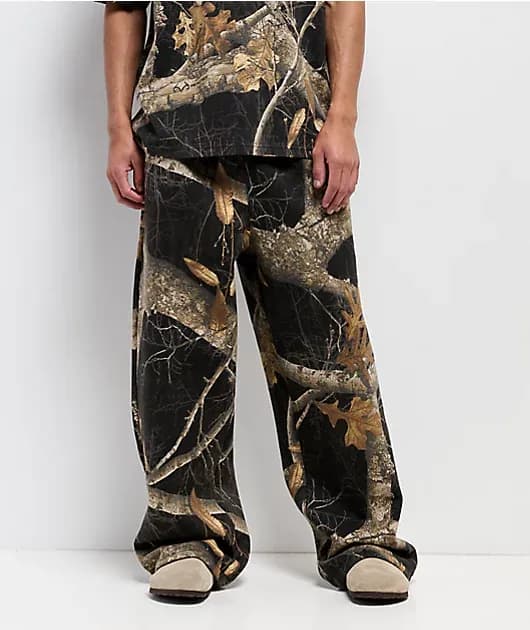 Realtree EDGE Colors Black Camo Baggy Sweatpants — image 1 of 1