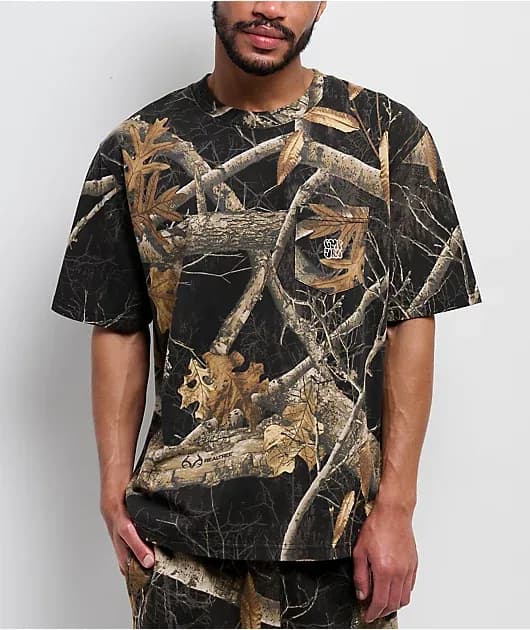 Realtree EDGE Colors Black Camo Pocket T-Shirt — image 1 of 1