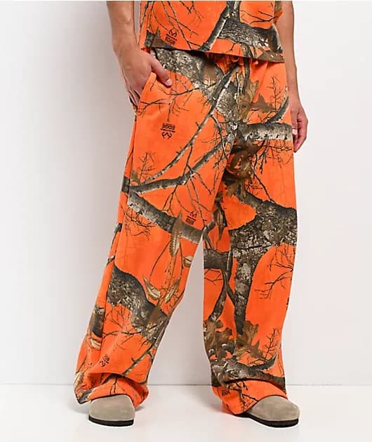 Realtree EDGE Colors Orange Camo Baggy Sweatpants — image 1 of 1