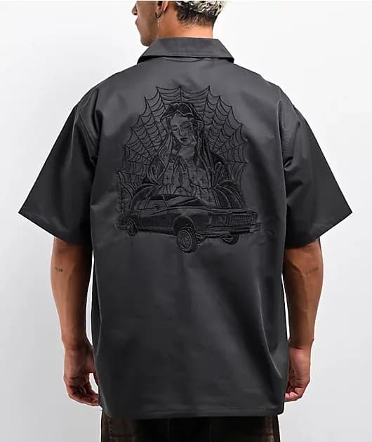 Redemption Charcoal Quarter Zip Work Shirt — image 1 of 1