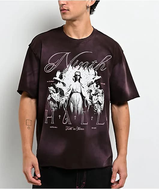 Requiem Brown Wash Boxy T-Shirt — image 1 of 1