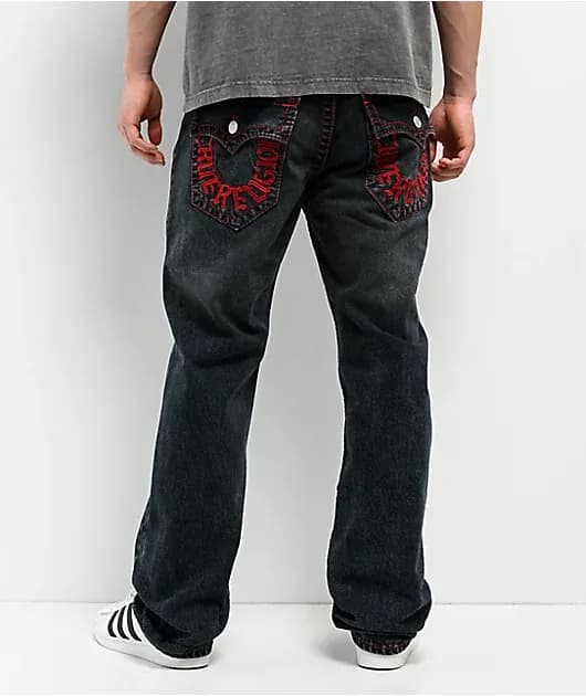 Ricky Big T Flap Blublack Wash Straight Leg Jeans — image 1 of 1