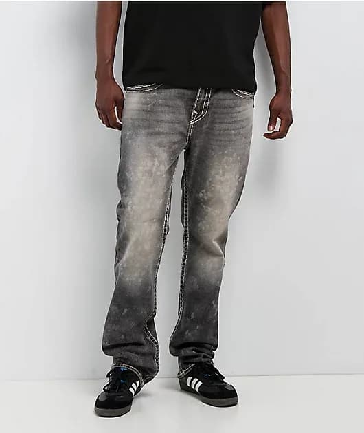 Ricky Faded Super T Grey Wash Straight Leg Jeans — image 1 of 1