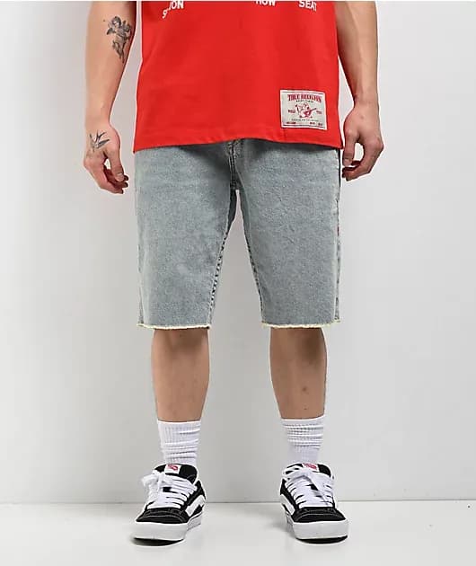 Ricky Rocky Point Light Wash Relaxed Straight Denim Shorts — image 1 of 1