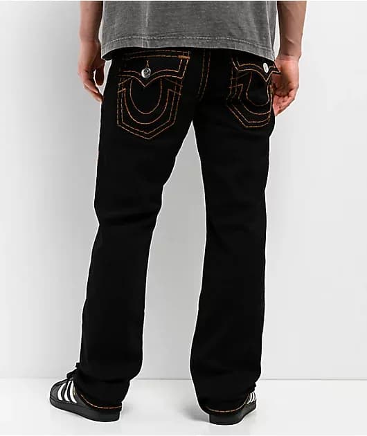 Ricky Super T Flap Black Wash Straight Leg Jeans — image 1 of 1