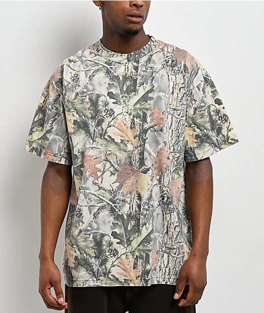 Rose Cherub Vintage Wood Camo T-Shirt — image 1 of 1