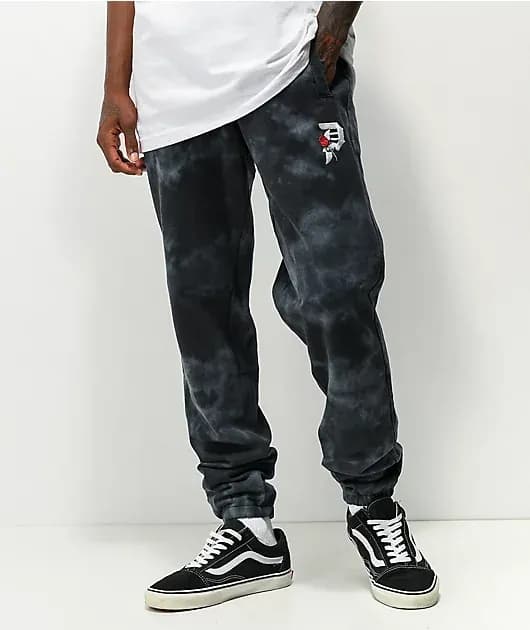 Rosebud Black Dye Wash Sweatpants — image 1 of 1
