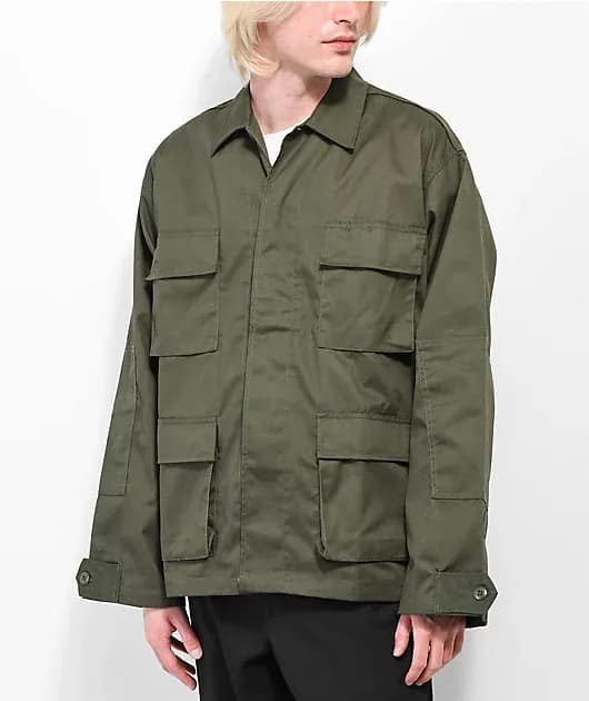 Rothco Heavy Weight Green Button Up Shirt — image 1 of 1