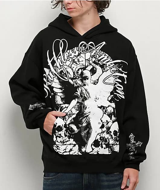 Ruthless Angel Black Hoodie — image 1 of 1