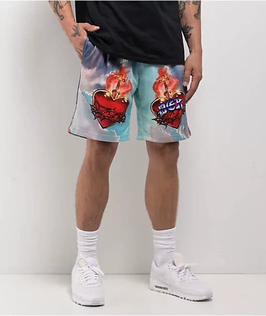 Sacred Blue Mesh Shorts — image 1 of 1