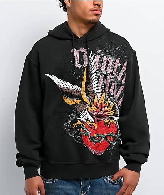 Sacred Feathers Black Hoodie — image 1 of 1