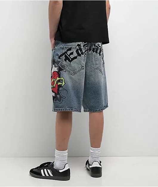Sacred Heart Light Vintage Blue Shorts — image 1 of 1