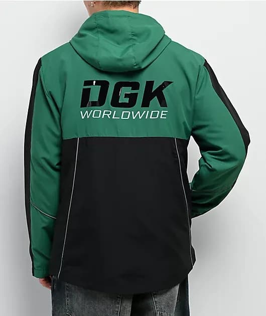 Saga Green Black Windbreaker Jacket — image 1 of 1