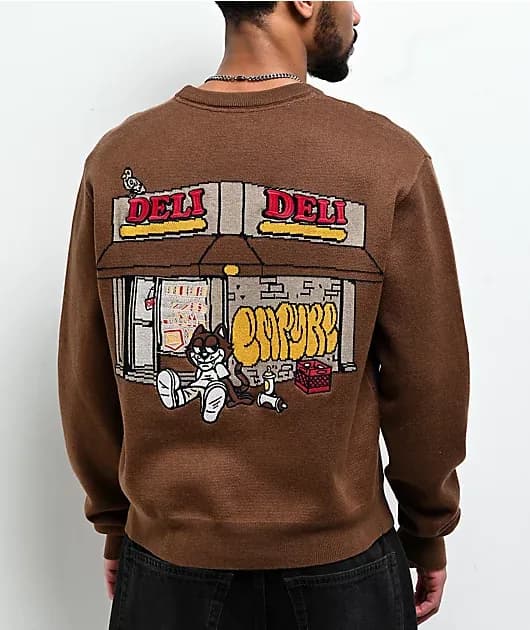 Sando Brown Crop Sweater — image 1 of 1