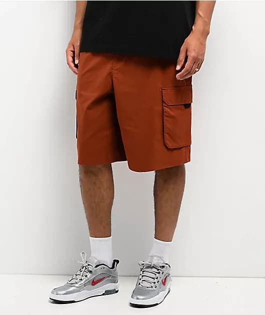 SB Dri-FIT Kearny Cinnamon White Cargo Skate Shorts — image 1 of 1