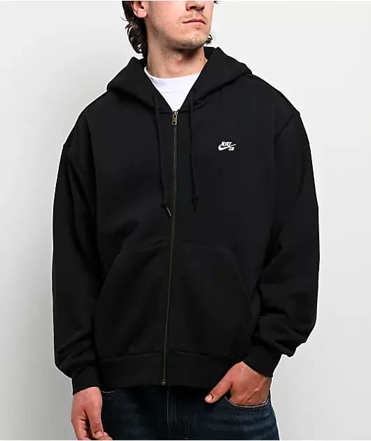 SB Essential Black Zip Hoodie — image 1 of 1