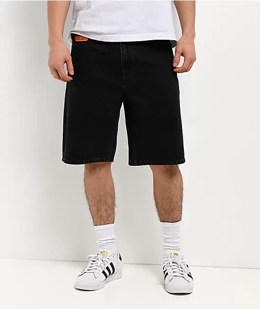 Schmutz Black Wash Loose Fit Skate Shorts — image 1 of 1
