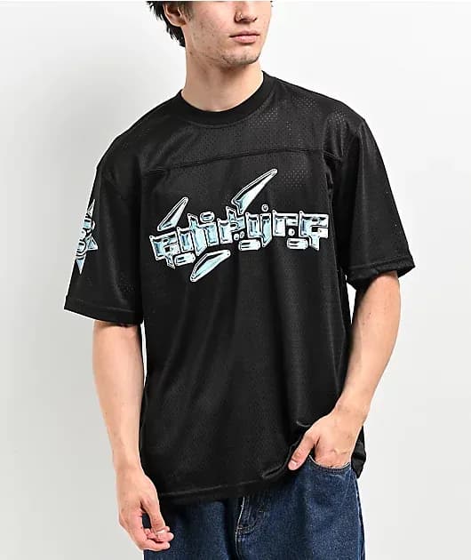 Shatter Black Mesh Football Jersey — image 1 of 1