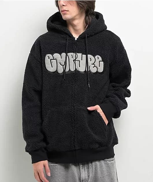 Sherpa Black Hoodie — image 1 of 1