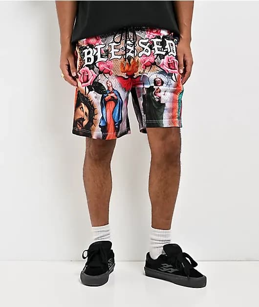 Shrine White Mesh Shorts — image 1 of 1