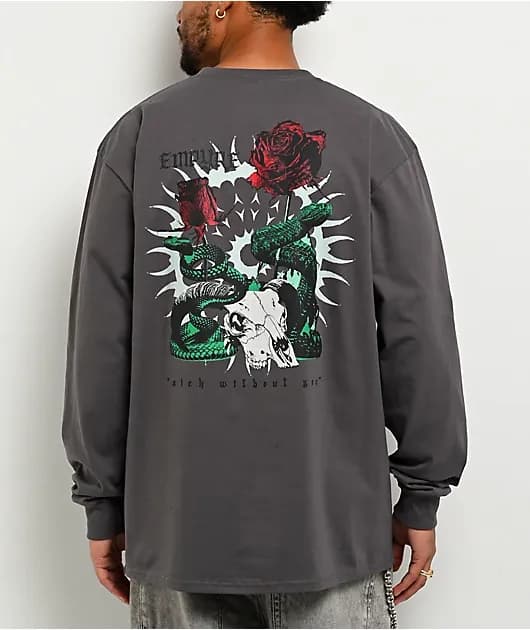 Sick Without You Charcoal Long Sleeve T-Shirt — image 1 of 1