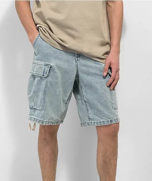 Skate Blue Denim Cargo Shorts — image 1 of 1
