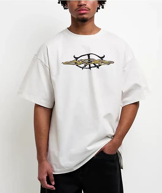 Skurf Peace Sign White T-Shirt — image 1 of 1