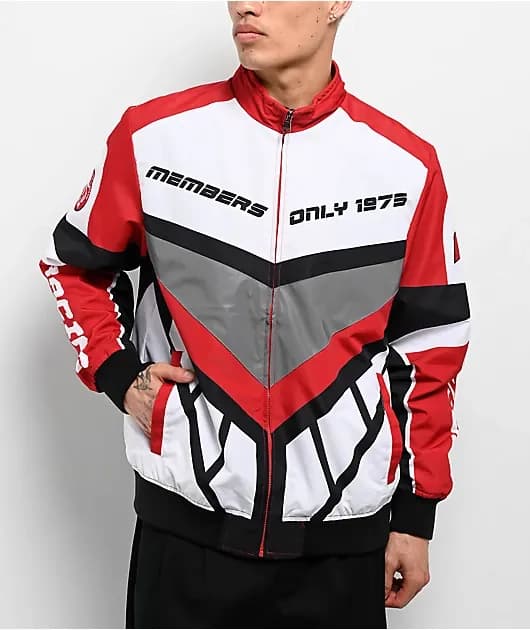 Bold Print Speed Red Racing Jacket — image 1 of 1