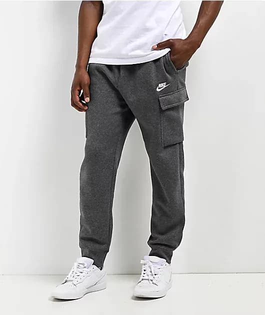 Sportswear Club Charcoal Cargo Jogger Sweatpants — image 1 of 1