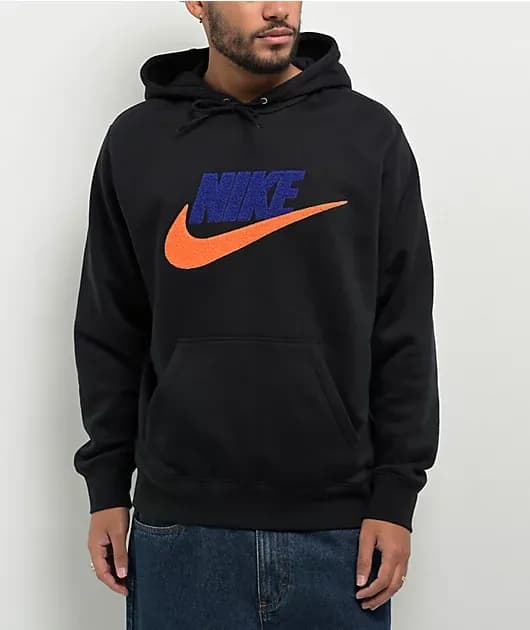 Sportswear Club Fleece Black Hoodie — image 1 of 1