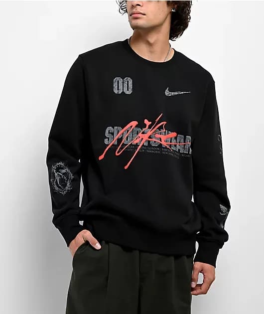 Sportswear Victory Club Fleece Black Crewneck Sweatshirt — image 1 of 1
