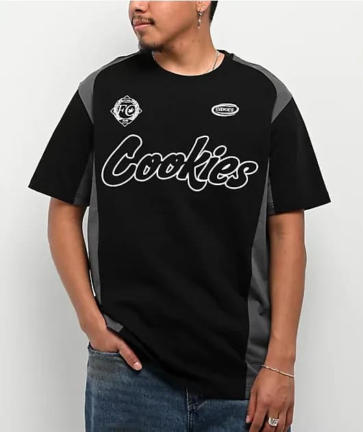 Stadium Club Black Grey Soccer Jersey — image 1 of 1
