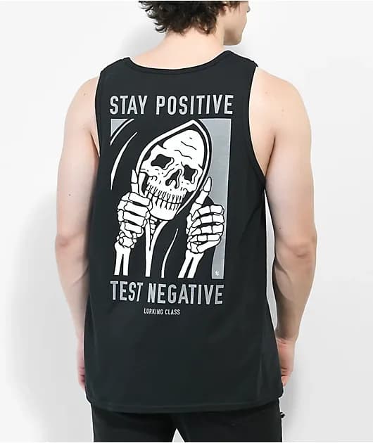 Stay Positive 22 Black Tank Top — image 1 of 1