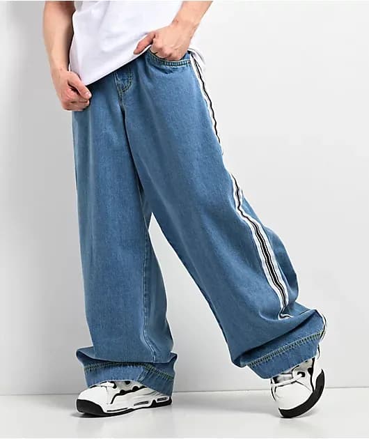 Stripe Rave Blue Jeans — image 1 of 1