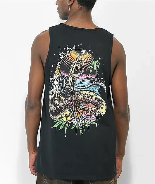 Suncult Reach It Black Tank Top — image 1 of 1