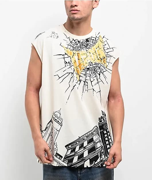 Tapout Up Down Cream Tank Top — image 1 of 1