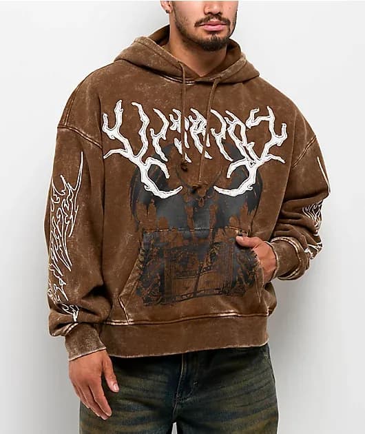 Thunder Brown Wash Hoodie — image 1 of 1