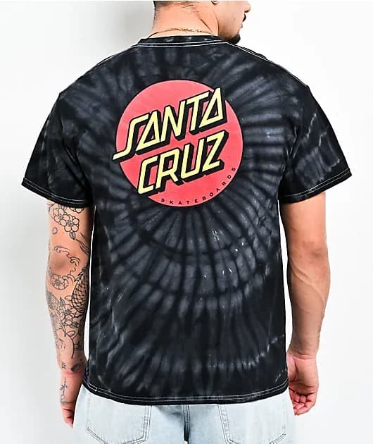Tie Dye Dot Black T-Shirt — image 1 of 1