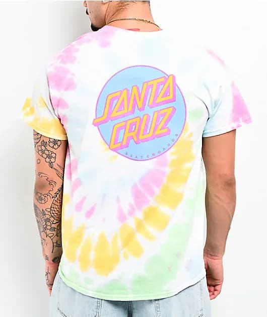 Tie Dye Dot White T-Shirt — image 1 of 1
